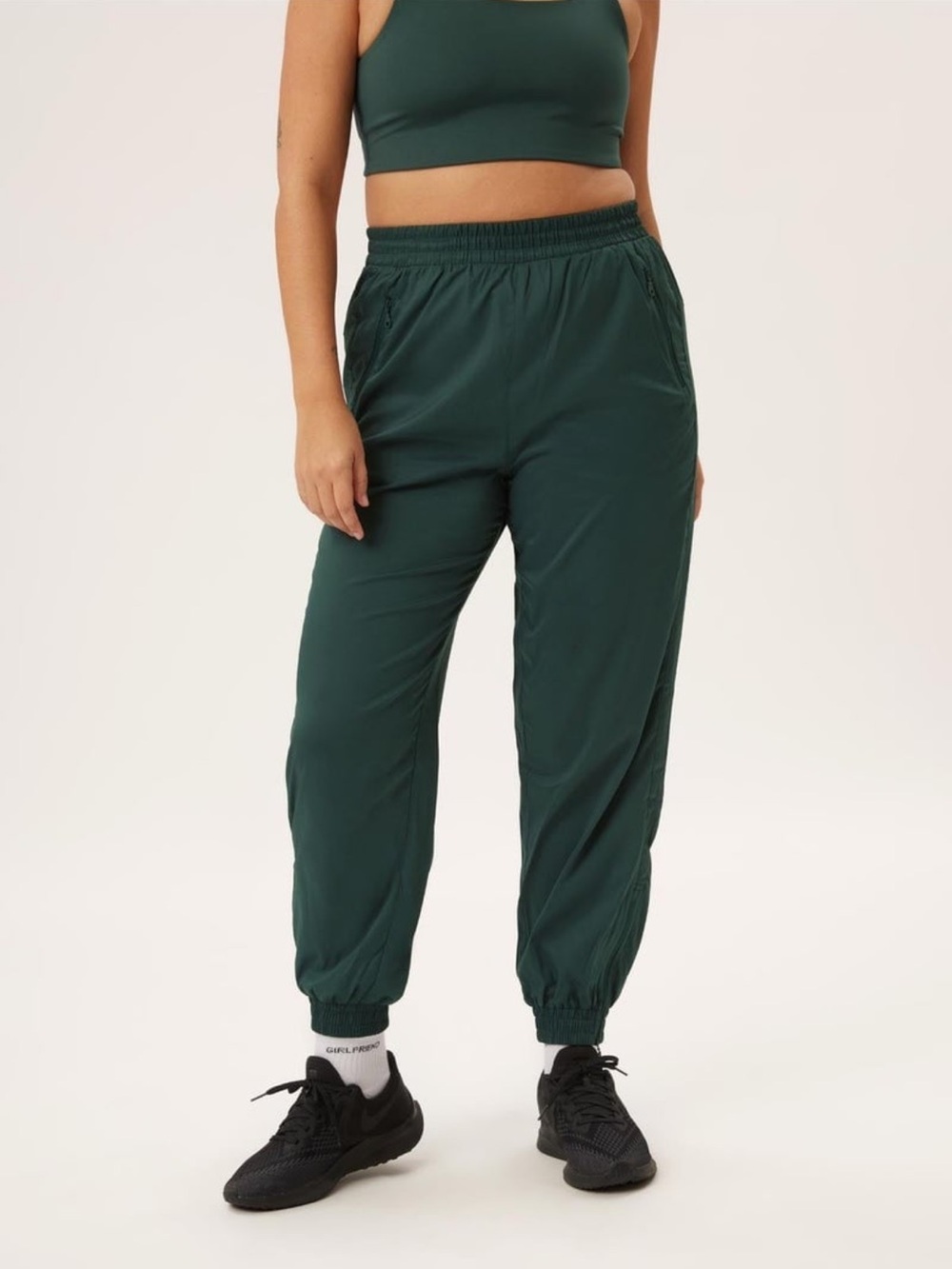 Girlfriend Collective Women’s Summit Track Pants Size Small Moss Green Workout